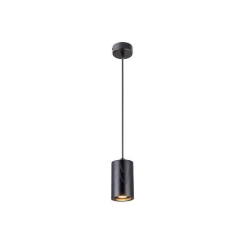 Csillár zsinóron 1xGU10/10W/230V kőris/tömör fa fekete