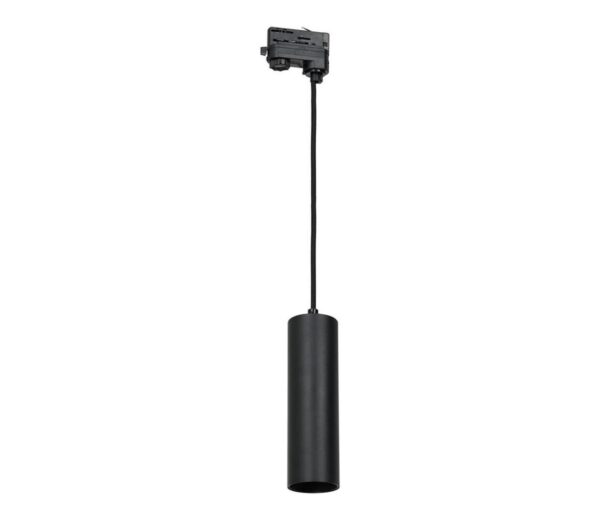 Csillár zsinóron 3 fázisú sínrendszerhez PIPE 1xGU10/25W/230V fekete