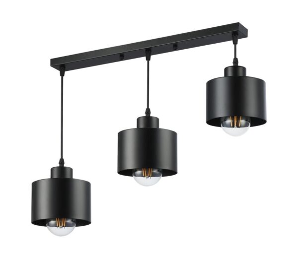 Csillár zsinóron 3xE27/35W/230V fekete