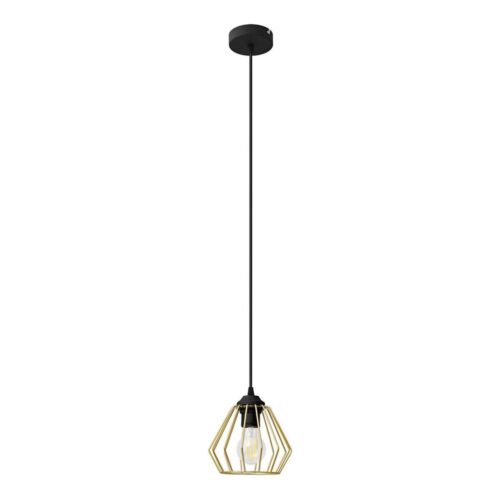 Csillár zsinóron AGAT 1xE27/15W/230V arany/fekete