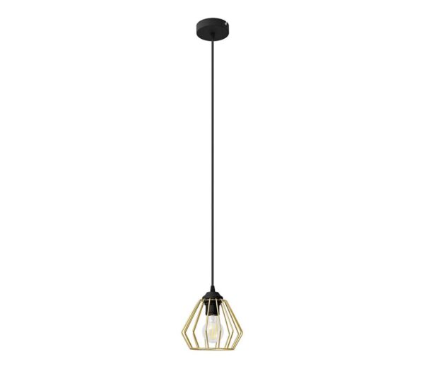 Csillár zsinóron AGAT 1xE27/15W/230V arany/fekete