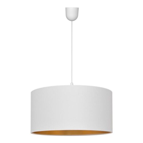 Csillár zsinóron ALBA 1xE27/15W/230V á. 40cm fehér/arany