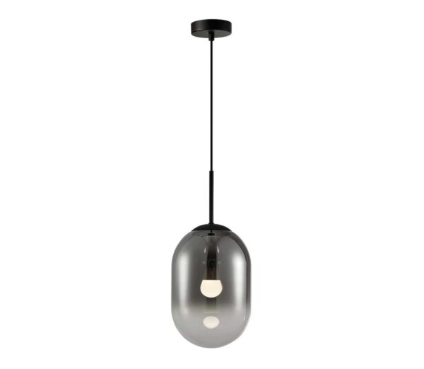 Csillár zsinóron ALIAS 1xE14/40W/230V átm. 24 cm fekete/szürke