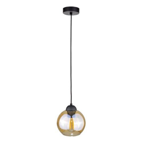 Keter Lighting Csillár zsinóron AMBRE BLACK 1xE27/60W/230V