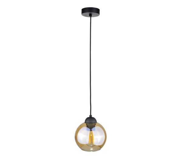 Keter Lighting Csillár zsinóron AMBRE BLACK 1xE27/60W/230V