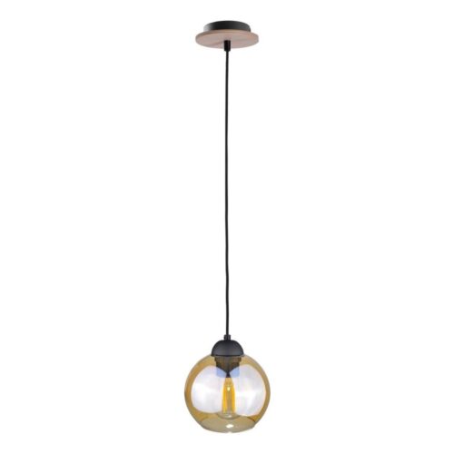 Keter Lighting Csillár zsinóron AMBRE WOOD 1xE27/60W/230V