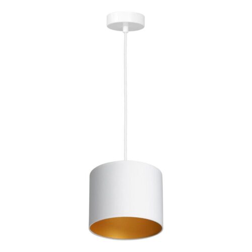 Csillár zsinóron ARDEN 1xE27/60W/230V á. 18 cm fehér/arany