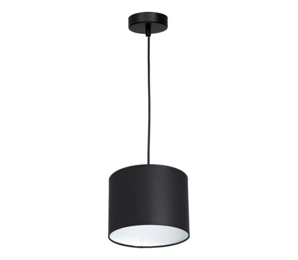 Csillár zsinóron ARDEN 1xE27/60W/230V á. 18 cm fekete/fehér