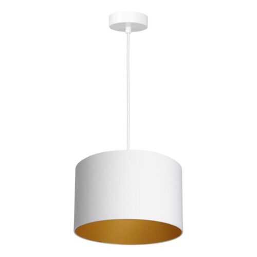 Csillár zsinóron ARDEN 1xE27/60W/230V á. 25 cm fehér/arany