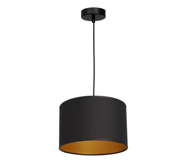 Csillár zsinóron ARDEN 1xE27/60W/230V á. 25 cm fekete/arany