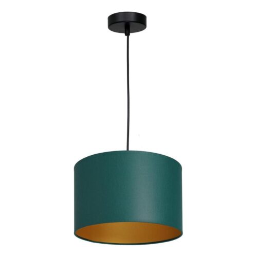 Csillár zsinóron ARDEN 1xE27/60W/230V á. 25 cm zöld/arany