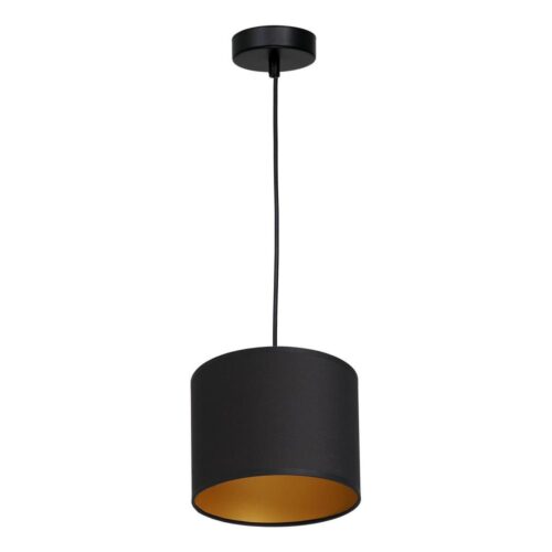 Csillár zsinóron ARDEN 1xE27/60W/230V átmérő 18 cm fekete/arany