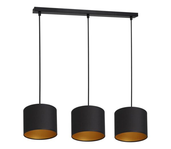 Csillár zsinóron ARDEN 3xE27/60W/230V fekete/arany