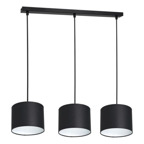 Csillár zsinóron ARDEN 3xE27/60W/230V fekete/fehér