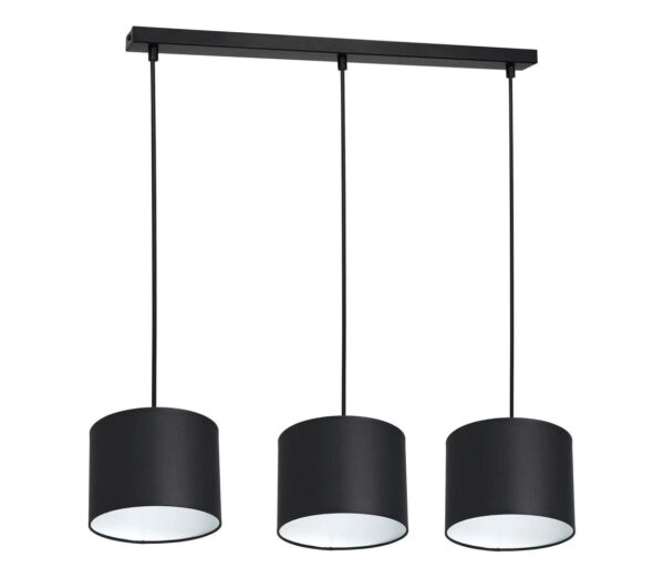 Csillár zsinóron ARDEN 3xE27/60W/230V fekete/fehér
