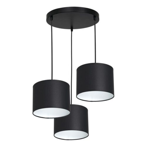 Csillár zsinóron ARDEN 3xE27/60W/230V fekete/fehér