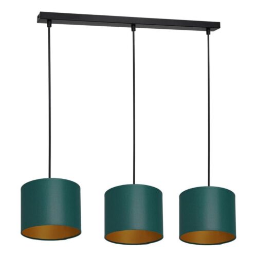 Csillár zsinóron ARDEN 3xE27/60W/230V zöld/arany