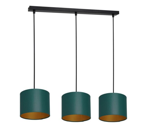 Csillár zsinóron ARDEN 3xE27/60W/230V zöld/arany