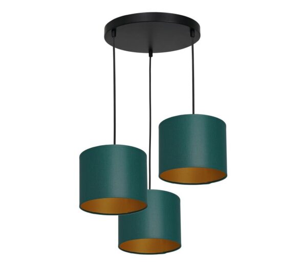 Csillár zsinóron ARDEN 3xE27/60W/230V zöld/arany