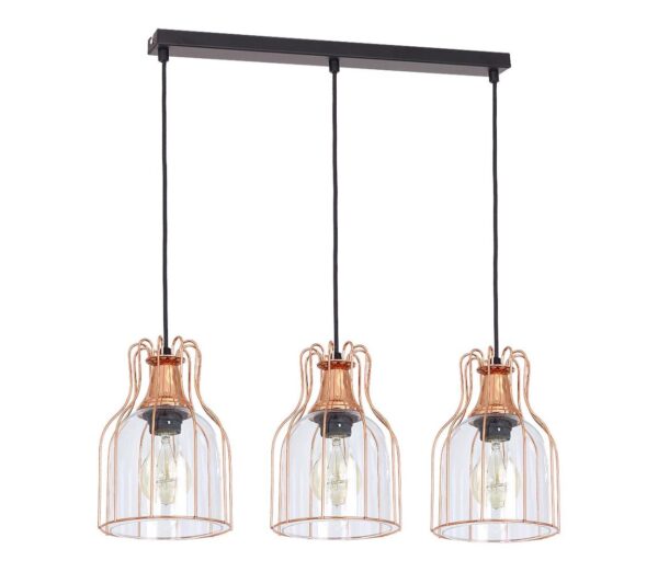 Csillár zsinóron ARIA 3xE27/60W/230V réz