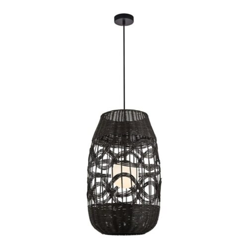Csillár zsinóron ARONA 1xG9/9W/230V átm. 40 cm fekete