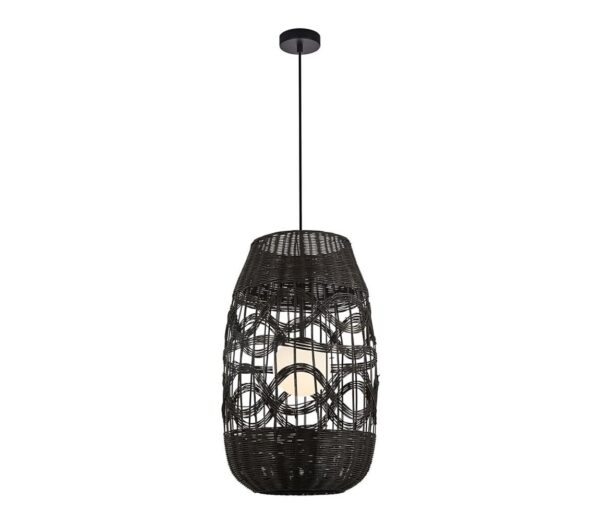 Csillár zsinóron ARONA 1xG9/9W/230V átm. 40 cm fekete