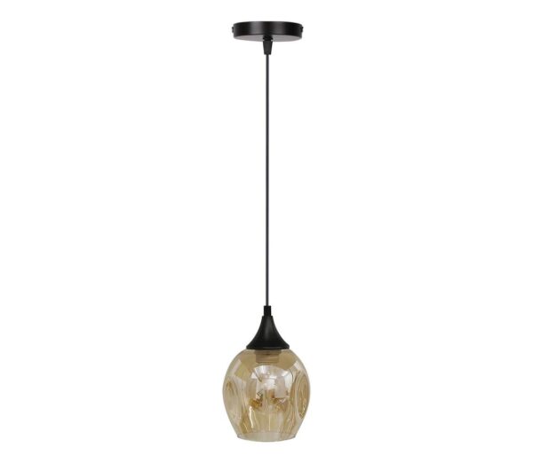 Csillár zsinóron ASPA 1xE27/40W/230V fekete