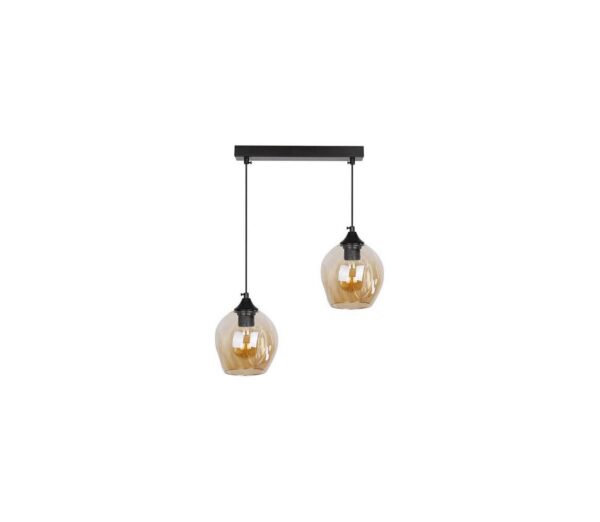 Csillár zsinóron ASPA 2xE27/40W/230V fekete