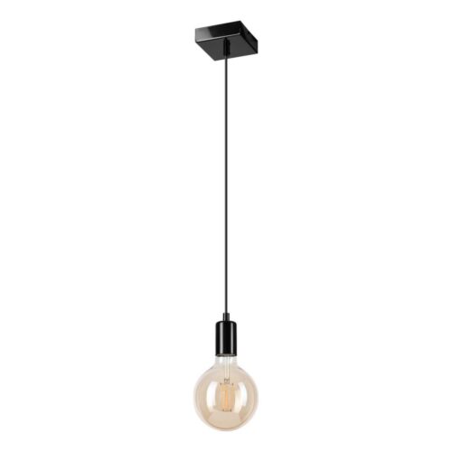 Csillár zsinóron ASTRID 1xE27/60W/230V fényes fekete