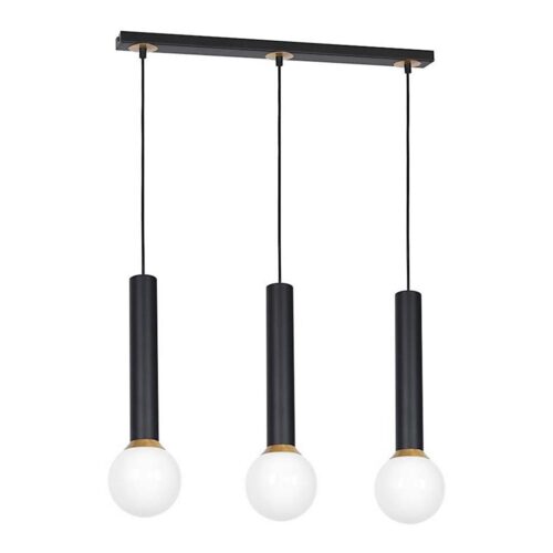 Csillár zsinóron AURIS 3xE14/40W/230V fekete