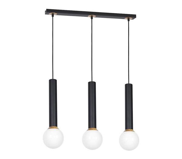 Csillár zsinóron AURIS 3xE14/40W/230V fekete