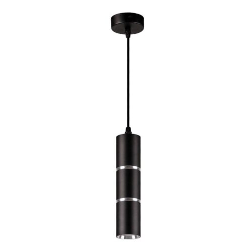 Csillár zsinóron BAMBOO 1xGU10/10W/230V fekete