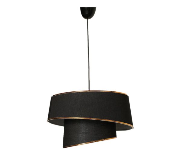 Csillár zsinóron BARETTE 1xE27/60W/230V fekete/réz