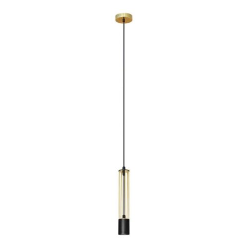 Csillár zsinóron BARS 1xGU10/20W/230V arany/fekete
