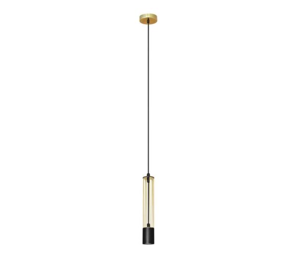 Csillár zsinóron BARS 1xGU10/20W/230V arany/fekete