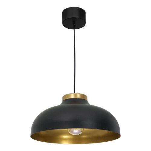 Csillár zsinóron BASCA 1xE27/60W/230V fekete/arany