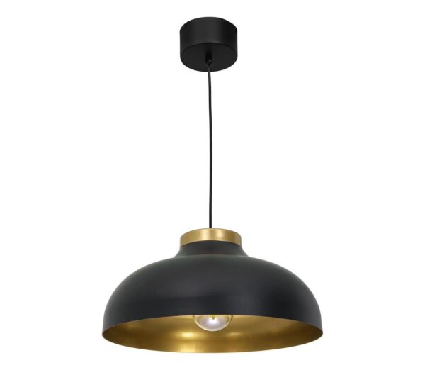 Csillár zsinóron BASCA 1xE27/60W/230V fekete/arany