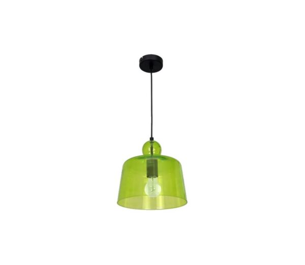 Csillár zsinóron BELL 1xE27/60W/230V zöld