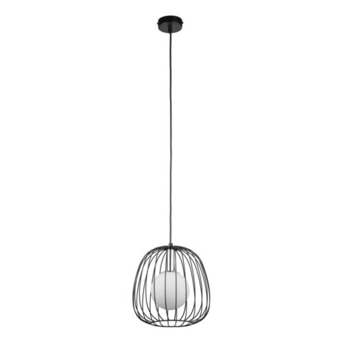 Csillár zsinóron BELL 1xG9/12W/230V átm. 24 cm fekete/fényezett króm