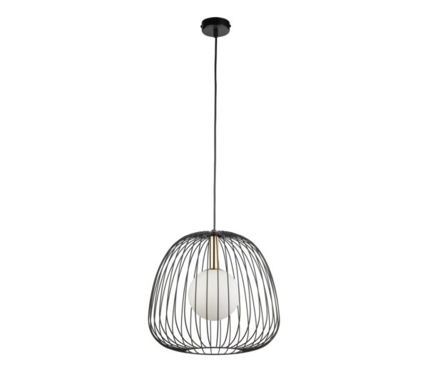 Csillár zsinóron BELL 1xG9/12W/230V átm. 33 cm fekete/arany
