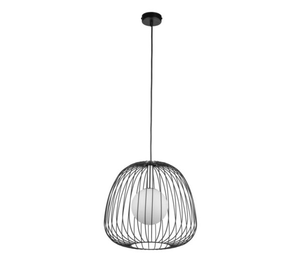 Csillár zsinóron BELL 1xG9/12W/230V átm. 33 cm fekete/fényezett króm