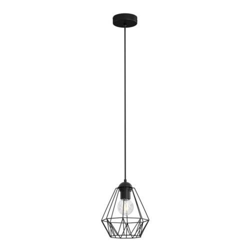 Csillár zsinóron BERGEN 1xE27/60W/230V fekete