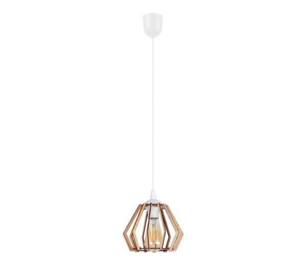 Csillár zsinóron BERGO 1xE27/60W/230V fehér