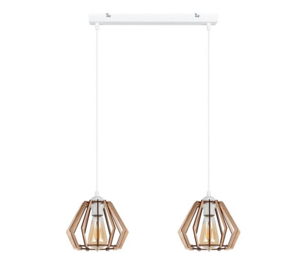 Csillár zsinóron BERGO 2xE27/60W/230V fehér
