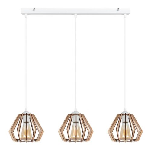 Csillár zsinóron BERGO 3xE27/60W/230V fehér