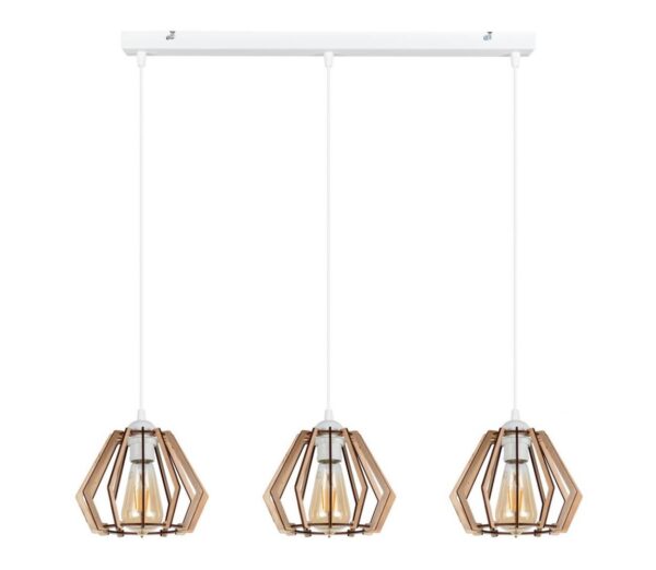 Csillár zsinóron BERGO 3xE27/60W/230V fehér