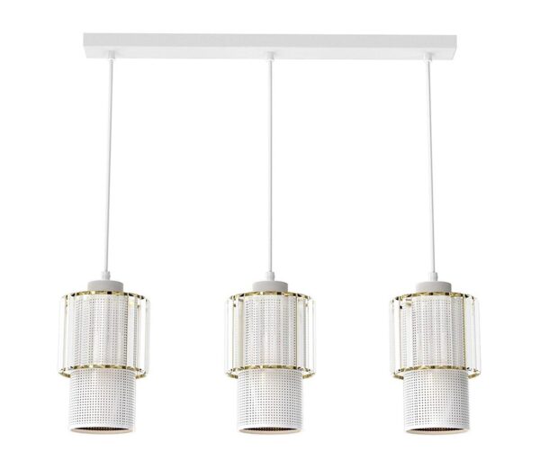 Csillár zsinóron BLANCO 3xE27/60W/230V fehér