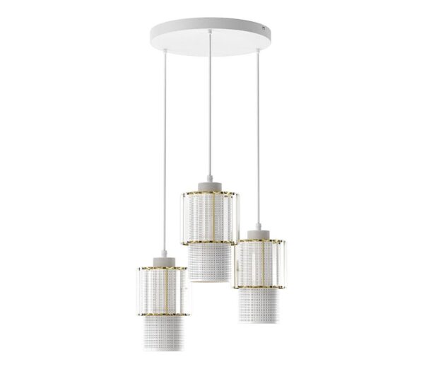 Csillár zsinóron BLANCO 3xE27/60W/230V fehér