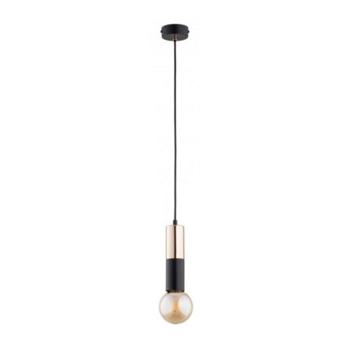Csillár zsinóron BOLID 1xE27/60W/230V arany/fekete