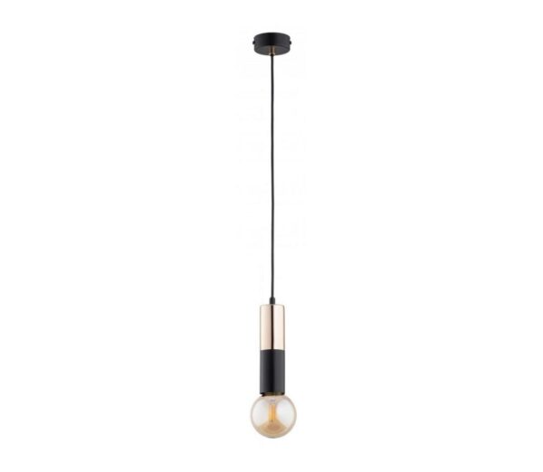 Csillár zsinóron BOLID 1xE27/60W/230V arany/fekete